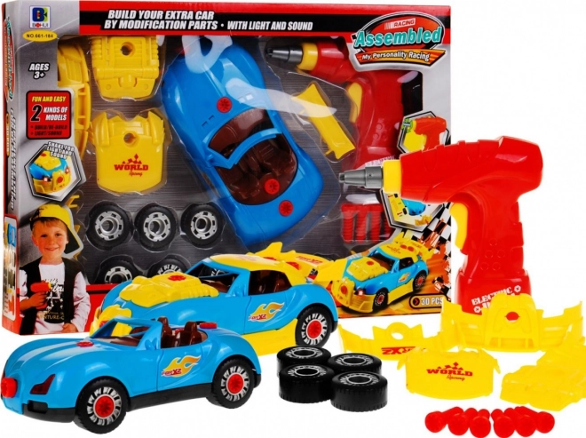 Constructible Racing Car with Drill