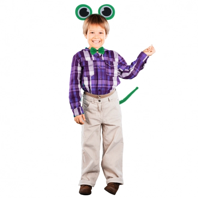 Frog Costume Set with Headband, Bow Tie, and Tail