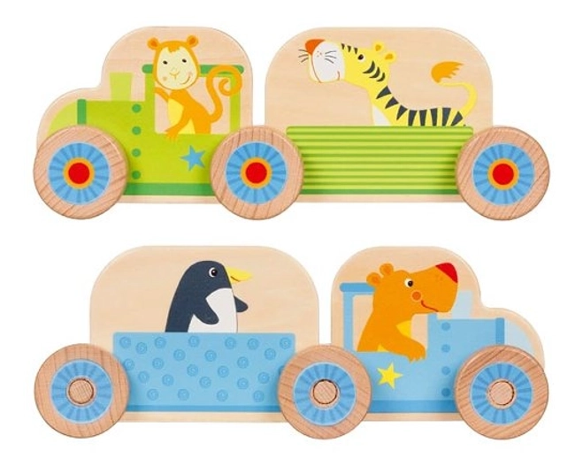 Wooden Toy Train Set