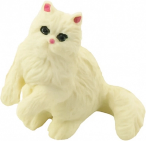 Set of Mini Cat Figures with Feeding Bowl