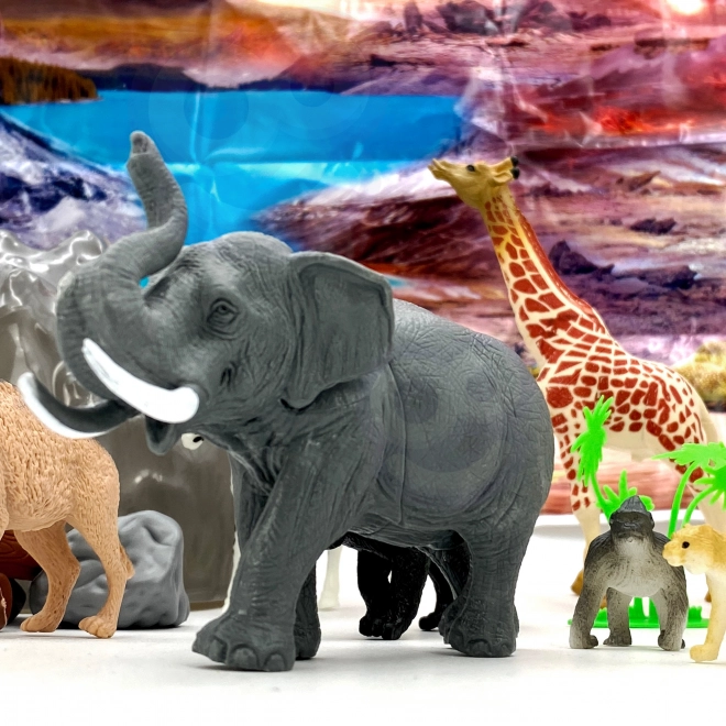 Sada figurek Zvířata Safari 34 ks