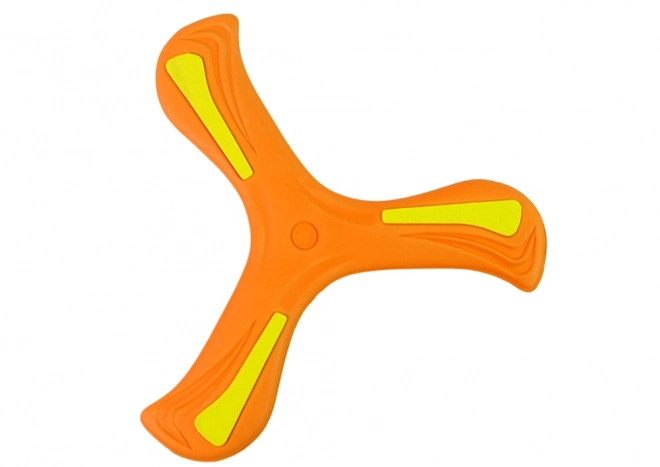 Flying orange boomerang disc for kids