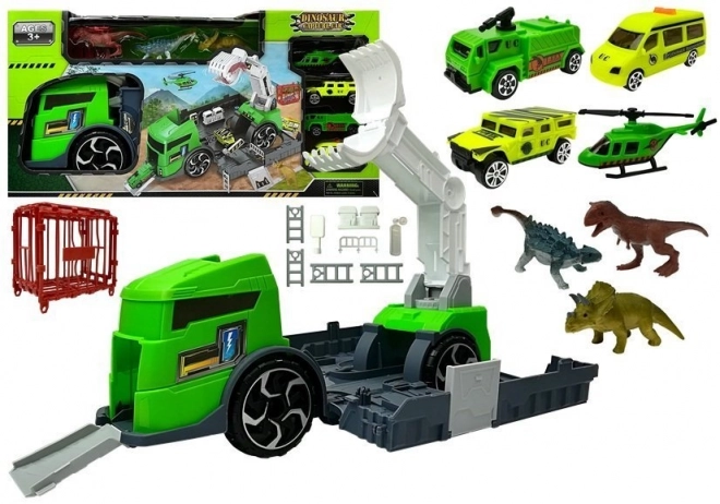 Dinosaur Transport Truck Playset