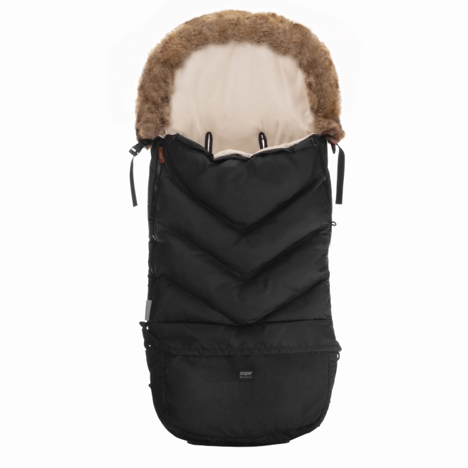 Winter Footmuff Fluffy Combi Night Black