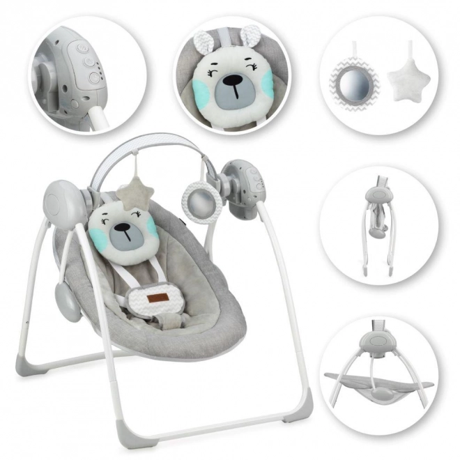 MoMi LISS Baby Rocker with Melodies - Blue Bear