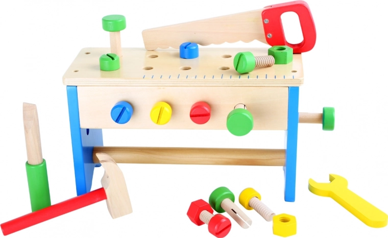 Wooden Workbench and Toolbox 2-in-1 small foot