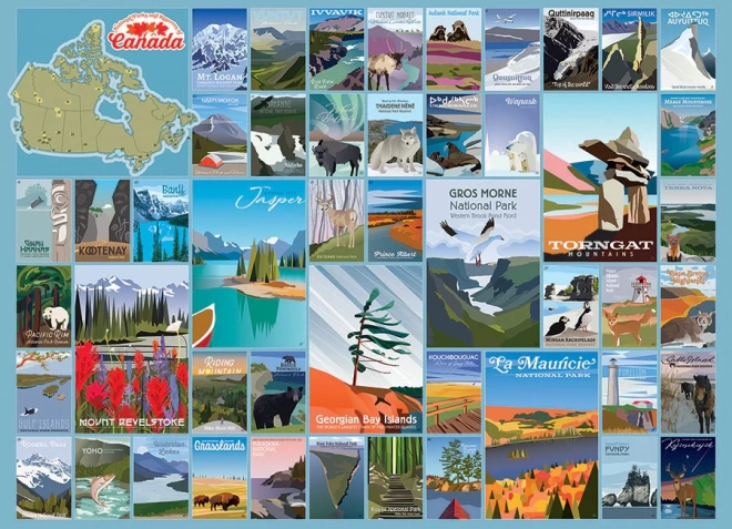 Wooden Puzzle Canadian National Parks 1000 Pieces