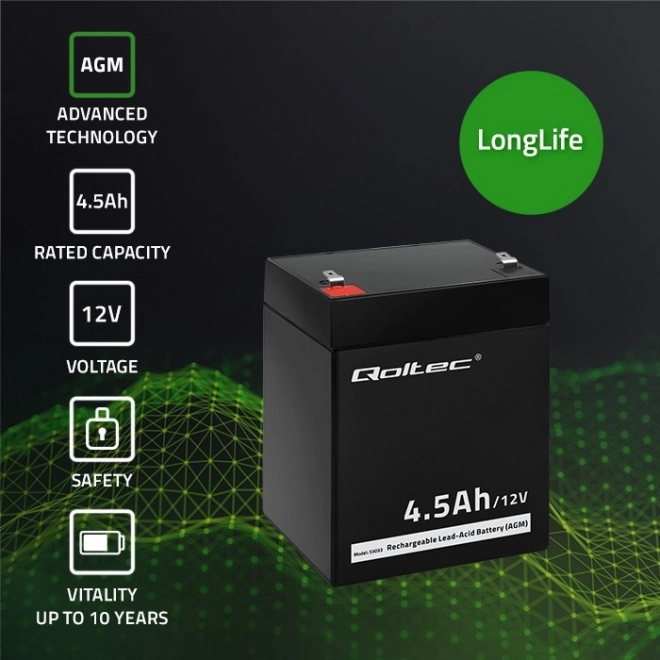 Reliable AGM Battery 12V 4.5Ah