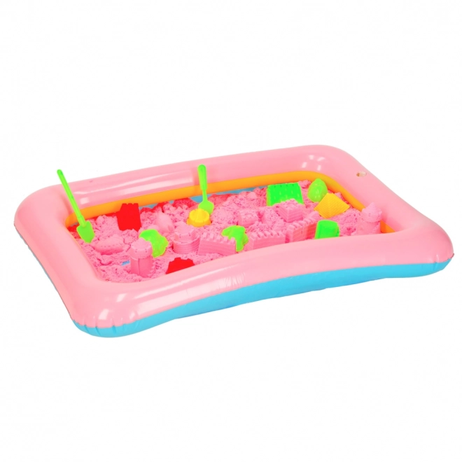 Kinetic Sand Set with Molds and Sandbox – pink