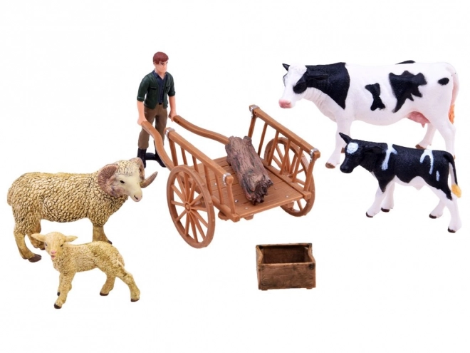 Farm Animal Set with Cow Figures – C