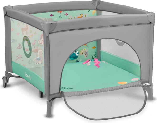 Baby Playpen Grey Green