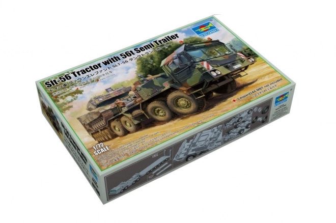 Plastic model SLT-56 tractor with 56t trailer