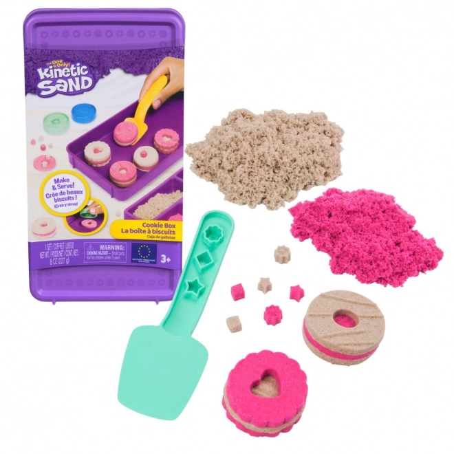 Kinetic sand for creating cookies
