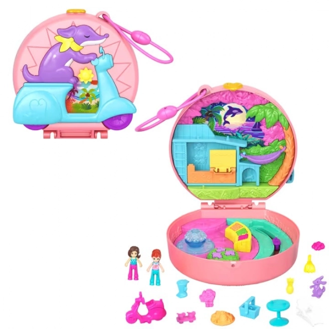 Polly Pocket Adventure Moped with Micro Dolls and Pet