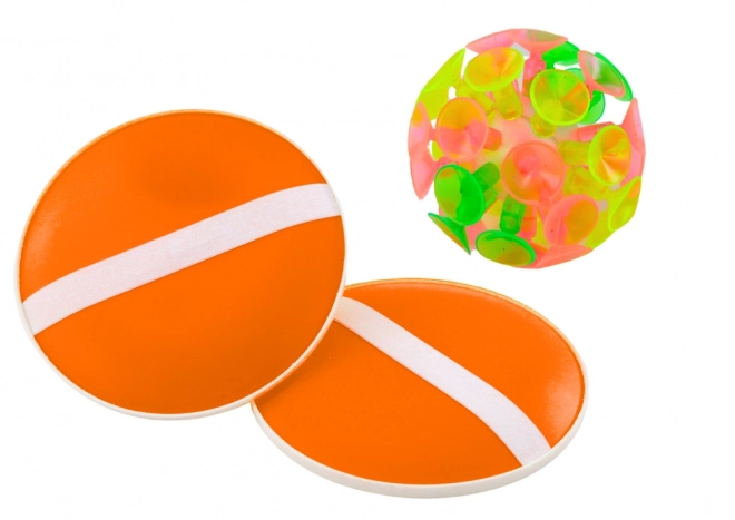 Skill Game Round Paddles with Suction Ball