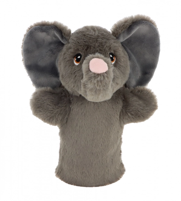 Eco-friendly plush hand puppet elephant - 27 cm