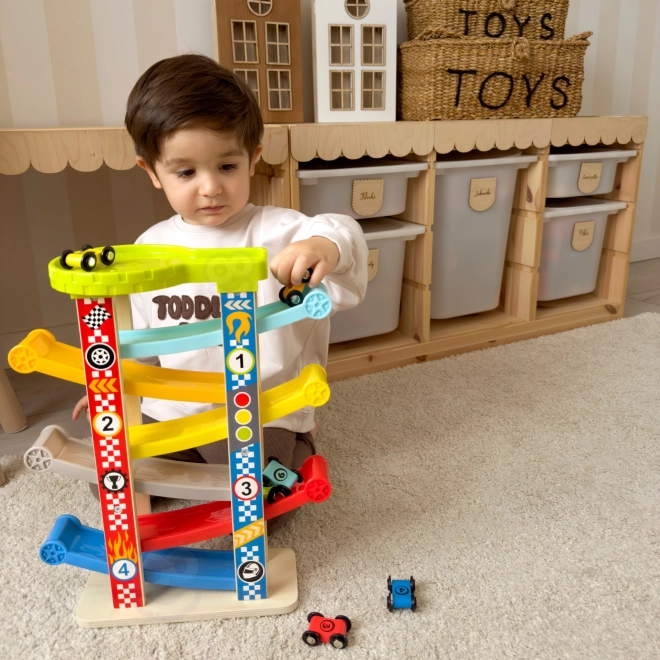 Tooky Toy Barevná skluzavka pro auta