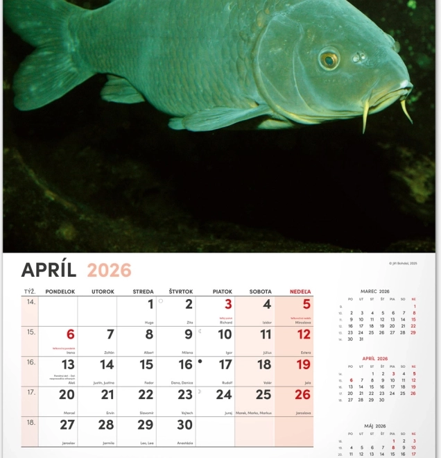Wall Calendar Fishing 2026