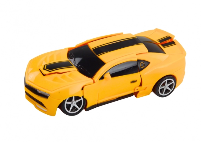 2-in-1 Transforming Yellow Sports Car Robot