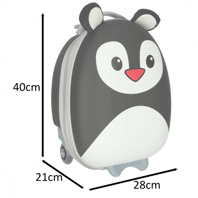 Children’s Penguin Travel Suitcase with Wheels