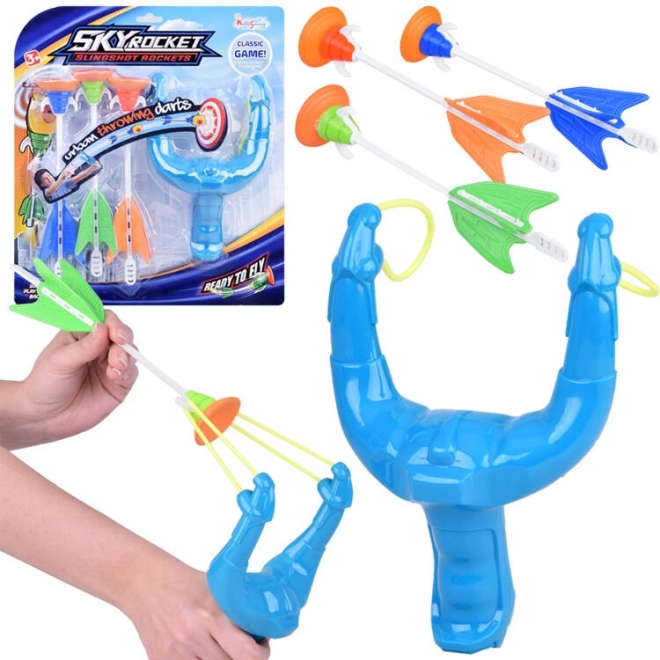 Dexterity Toy Slingshot with Darts