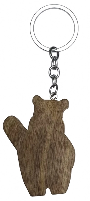 Big Wooden Keychain Standing Hippo