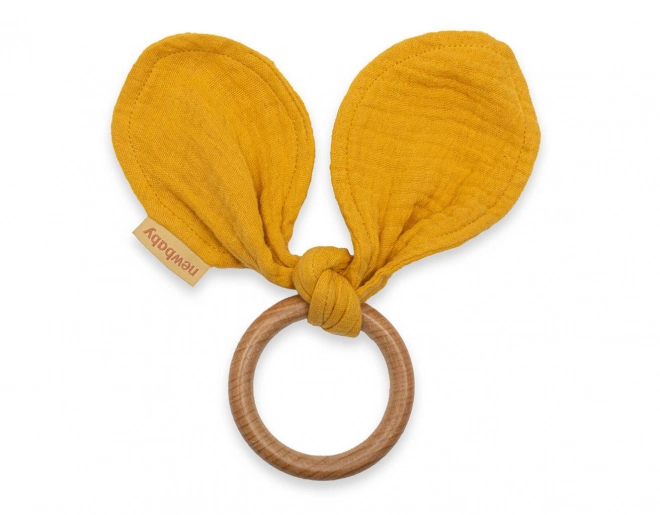 New Baby Ears Mustard Teething Toy