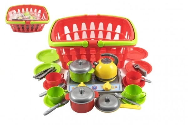 Shopping Cart with Play Cooking Set