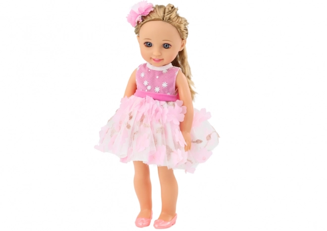 Pink Dress Doll with Long Hair and Brush