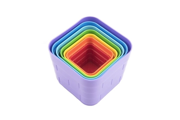 Colorful Square Stacking Pyramid Toy