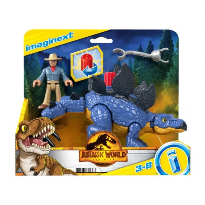 Imaginext Jurassic World Stegosaurus and Dr. Grant Figure Set