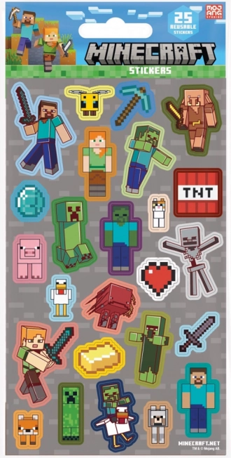 Minecraft grijze stickers