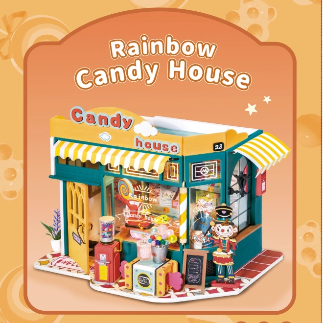 Rolife Rainbow Candy House 3D Miniature Puzzle