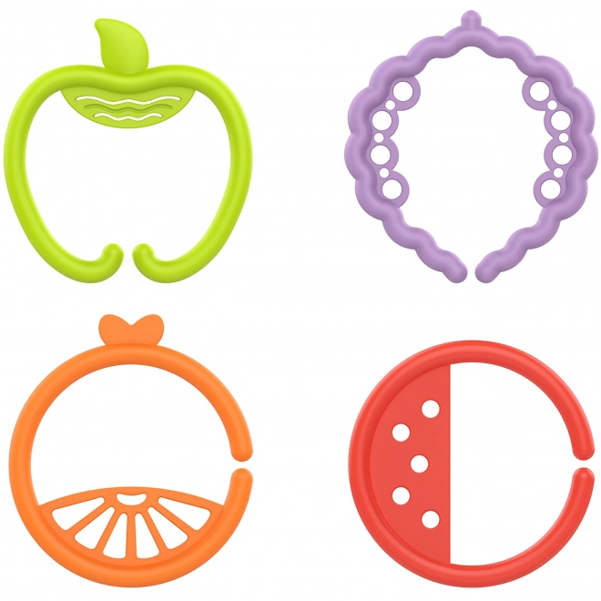 Giocattolo sensoriale Woopie per bambini con ganci a forma di frutta