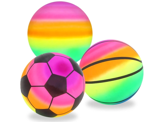 Colorful Rainbow Inflatable Ball for Kids