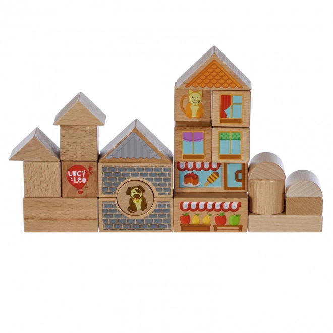 City Wooden Block Set with Cars