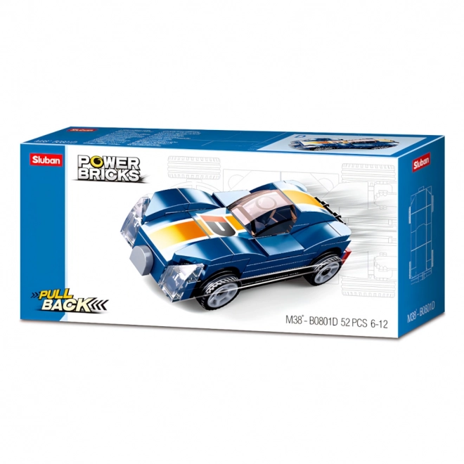 Sluban Pull-Back Blue Sports Car