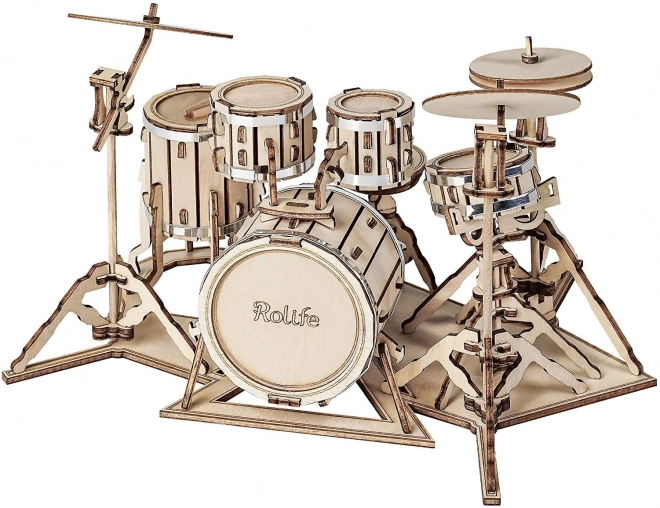 3D Wooden Puzzle Drum Set