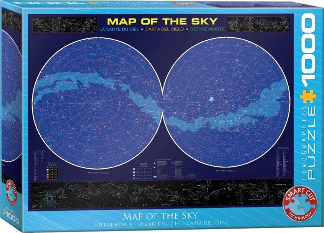 eurographics puzzle starry sky map 1000 pieces