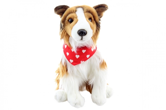 Plush Long-Haired Collie with Scarf Eco-Friendly