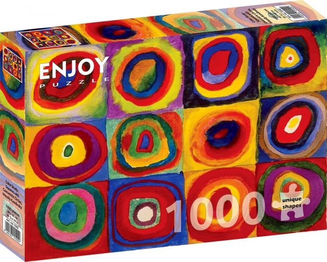 Enjoy Puzzle Kandinsky Squares with Concentric Circles 1000 Pieces