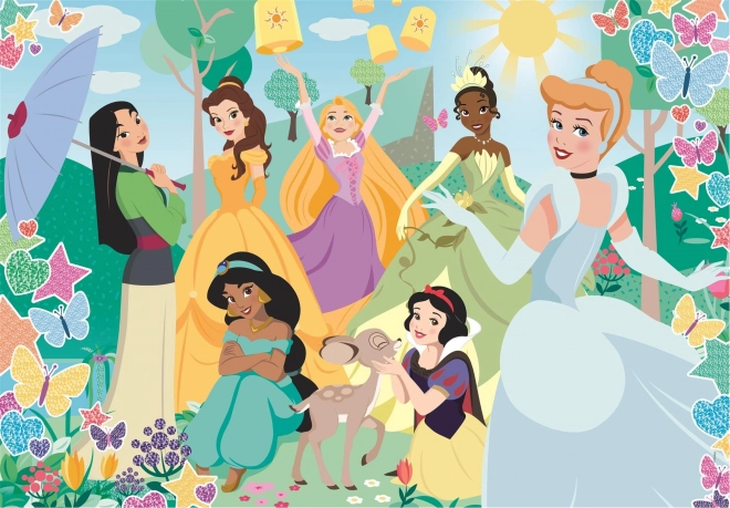 Glitter Disney Princess Garden Puzzle 104 Pieces