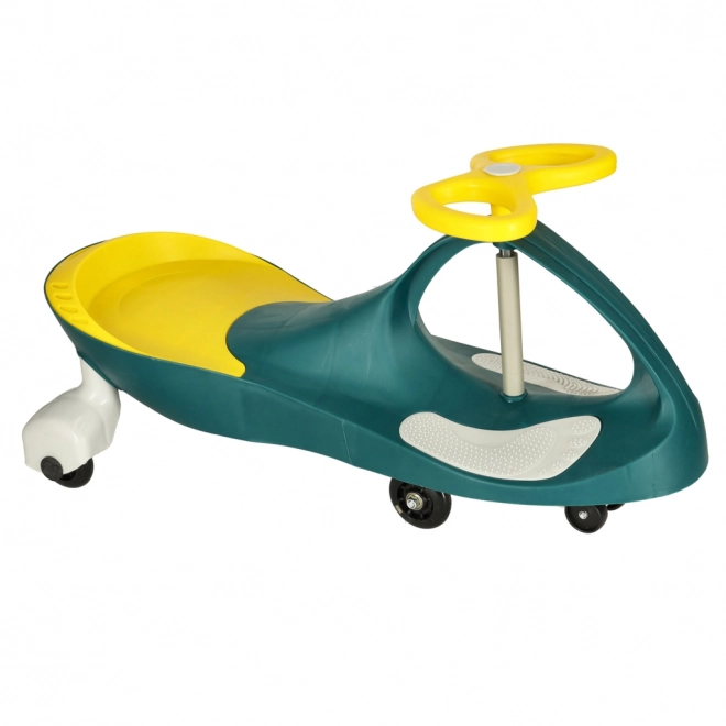 Gravity Ride-On Toy with LED Wheels in Green and Yellow