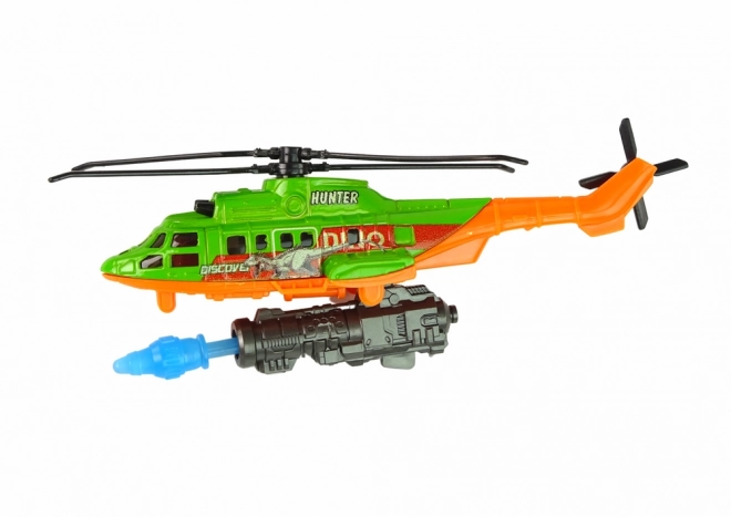 Colorful Dinosaur Vehicle And Helicopter Set