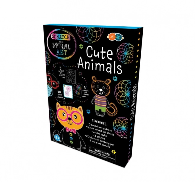 Scratch and Spiral Art Set - Fun Animals