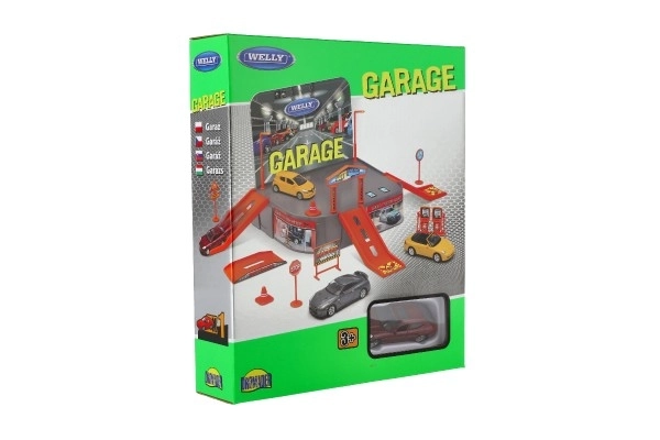 Welly Garage with Porsche Toy Car