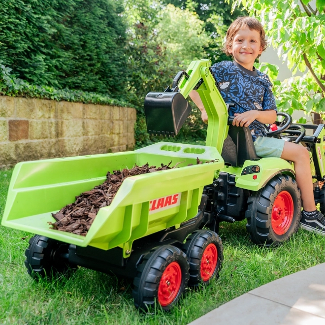 Pedal Tractor Claas Arion 430 green with front and rear scoop