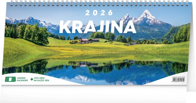 Desk Calendar Landscape 2026