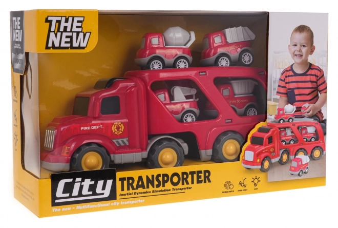 Interactive Tow Truck and Fire Engine Set