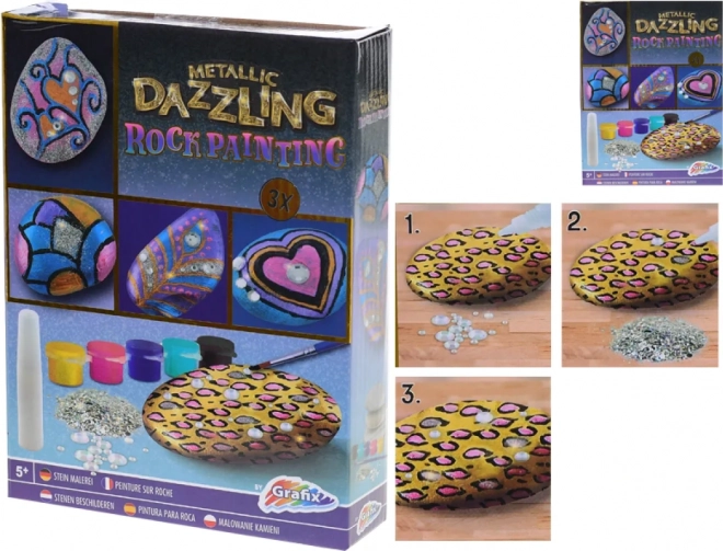 Set di Pittura GRAFIX: Pietre Metalliche e Scintillanti